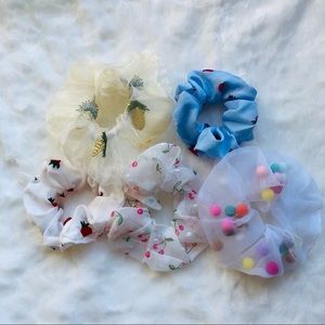 5 scrunchies fruit salad theme